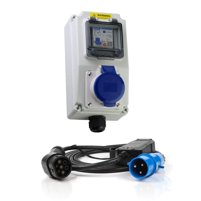 Electric Vehicle EV Charger Type 2 32 Amp 220V-240V CEE Plug Car Charging Cable Switch Box