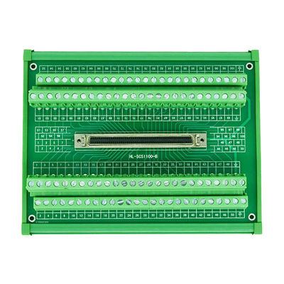 SCSI 100 Pin Connector DIN Rail Mounting Type Terminal Blocks Module