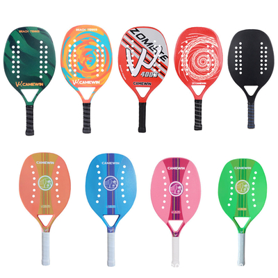 Beach Tennis Padel Racket  Carbon Fiber Paddle Racket Soft EVA Face Outdoor Ball Sports