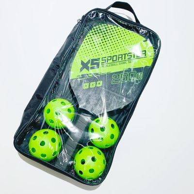 Pickleball Paddle Racket Set With Portable Carry Bag Wooden Racquet for For Adults Child