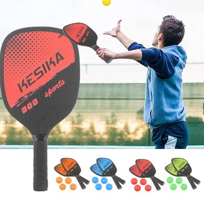 Pickleball Paddle Racket Set With Portable Carry Bag Wooden Racquet for For Adults Child