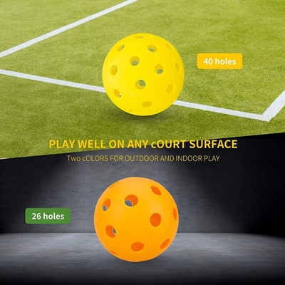 Indoor Pickleball Balls USAPA Paddle Ball 26 Holes Pickleball Sport Training Practice Plastic Pickleball