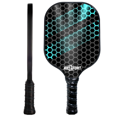 Stars Stripes Pattern Print Carbon Fiber Surface Honeycomb Core Cushion Grip Pickleball Paddle
