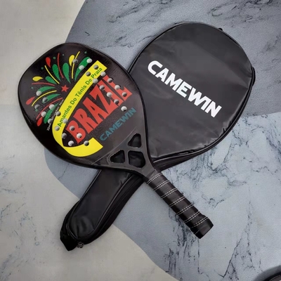 Carbon Fiber Padel Brasil Beach Tennis Rackets Paddle Soft EVA Face Raqueta With Carry Bags
