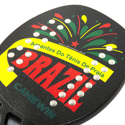 Carbon Fiber Padel Brasil Beach Tennis Rackets Paddle Soft EVA Face Raqueta With Carry Bags