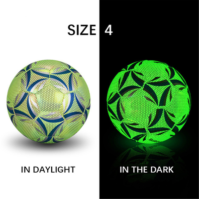 Glow In Dark Soccer Ball Official Size 5 4 Training Ball Luminous Football Soccer PU leather