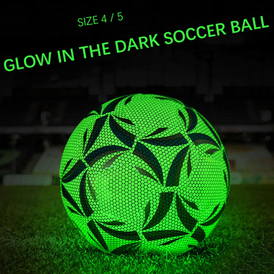 Glow In Dark Soccer Ball Official Size 5 4 Training Ball Luminous Football Soccer PU leather