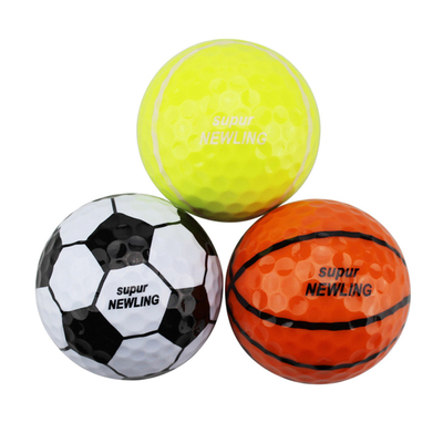 Novelty Colorful Golf Balls Dual Layer Mini Simulation Practice Balls 7pcs a Pack