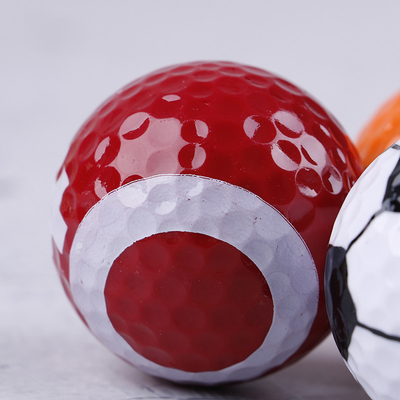 Novelty Colorful Golf Balls Dual Layer Mini Simulation Practice Balls 7pcs a Pack