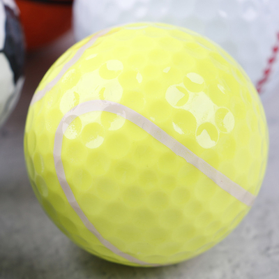 Novelty Colorful Golf Balls Dual Layer Mini Simulation Practice Balls 7pcs a Pack