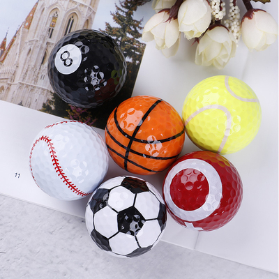 Novelty Colorful Golf Balls Dual Layer Mini Simulation Practice Balls 7pcs a Pack