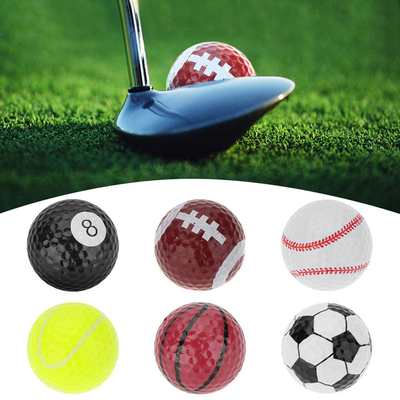 Novelty Colorful Golf Balls Dual Layer Mini Simulation Practice Balls 7pcs a Pack