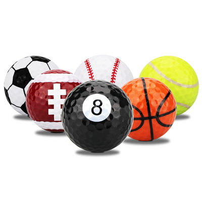 Novelty Colorful Golf Balls Dual Layer Mini Simulation Practice Balls 7pcs a Pack