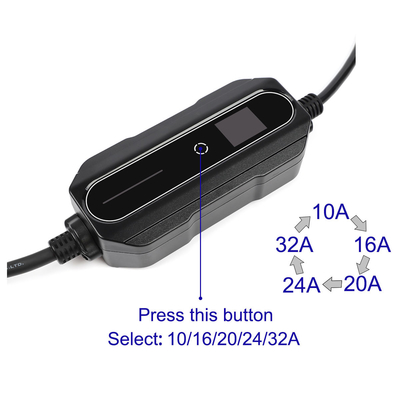 Electric Vehicle EV Charger Type 2 32 Amp 220V-240V CEE Plug Car Charging Cable Switch Box